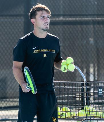 Long Beach State women's tennis Coach Gertjan De Wilder
