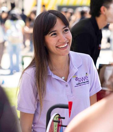 A student smiles during Week of Welcome 2026