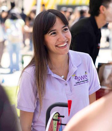 A student smiles during Week of Welcome 2026