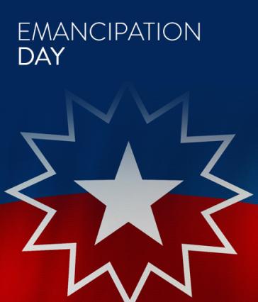 Red, white and blue Juneteenth flag