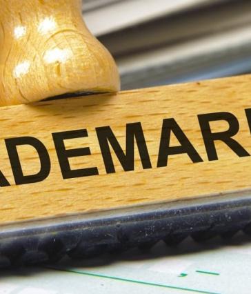 Stamp with trademark