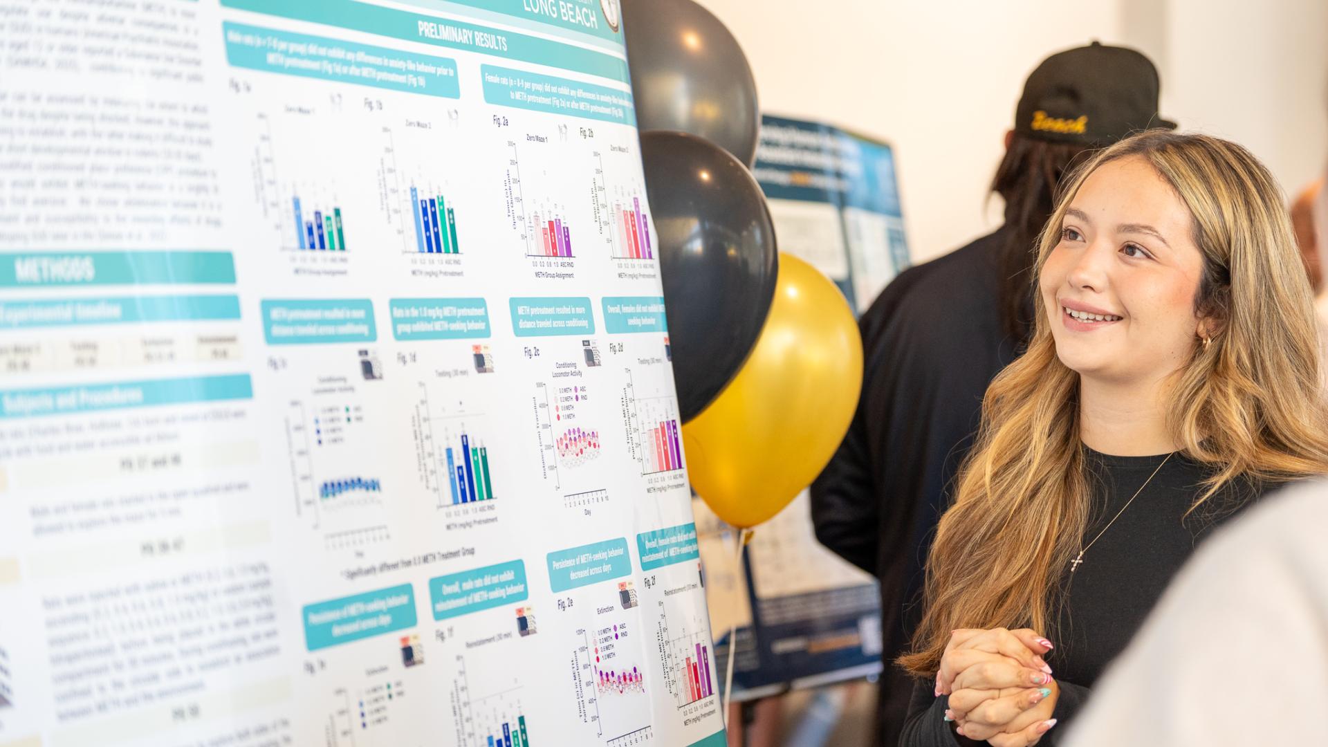 CSULB McNair Scholar Harmony Panameno presenting research