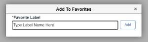 Add to Favorites Label