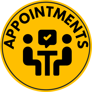Appointment icon that links to appointment page.