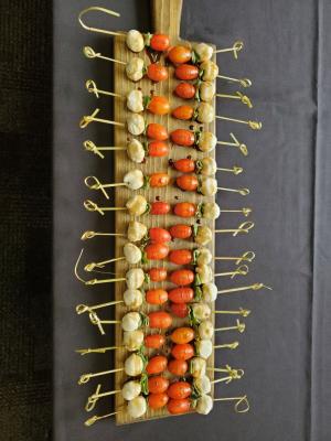 Appetizer Caprese skewers on appetizer
