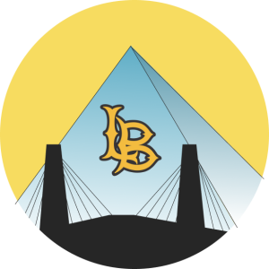 Bridge to the Beach logo Bridge to the Beach logo of a bridge leading to the CSULB Pyramid