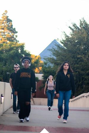 Students on campus