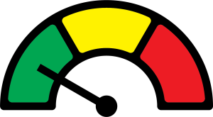 Green - "Good to Go" reading Curved Gauge with Arrow Indicating a Green Level