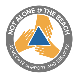 Not Alone @ the Beach logo Advocate Support and Services