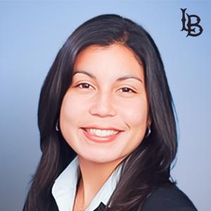 A portrait of 49er Foundation board member Rosalie Barcinas with the "LB" logo in the upper right corner A portrait of 49er Foundation board member Rosalie Barcinas with the "LB" logo in the upper right corner