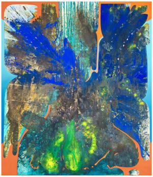 Lapped (2023) - Vian Sora, Spring 2025 Image of a colorful oil painting by artist Vian Sora.