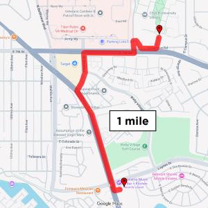Map of shuttle route