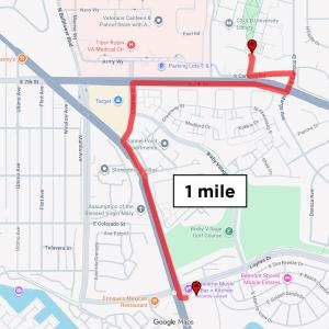 Shuttle route from Overflow Lot