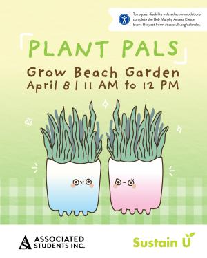 a blue and green pot with plants