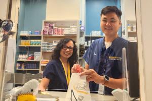 Pharmacists at the SHS pharmacy.