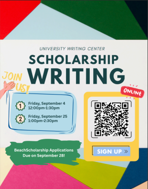UWC Scholarship Writing Flyer Round 1 Fall 2026