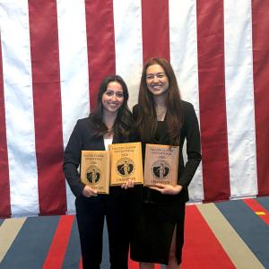 Lucy Sanzobrin and Shakhzoda Khodjakhonova of the Moot Court team