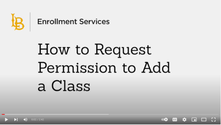 Video - How to Request Permission to Add a Class