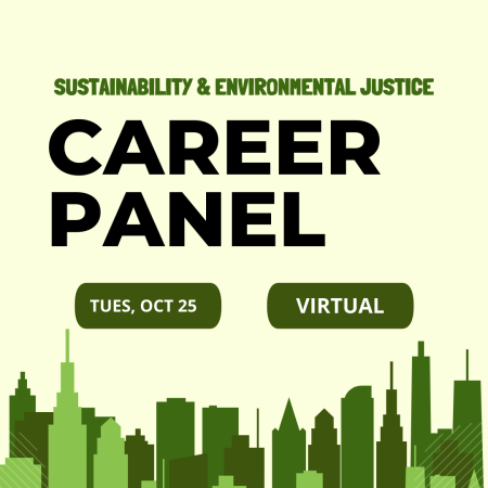 Sustainability Month Event Place Holder Graphic of Career Panel 