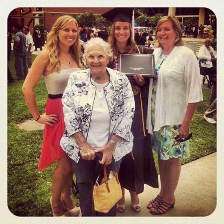 Barbara Barnes with grand daughters and daughter at graduation