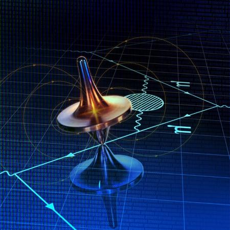 magnetic moment represented by a spinning top