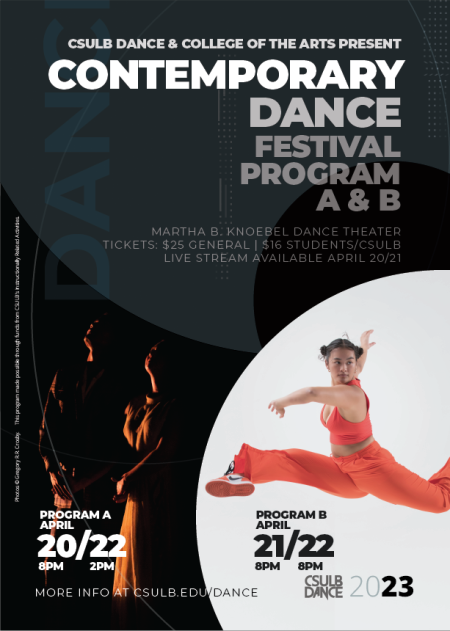 CSULB Dance presents Contemporary Dance Festival Program A&B April 20-22
