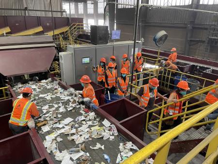 Sustainability Champions at EDCO REcycling center