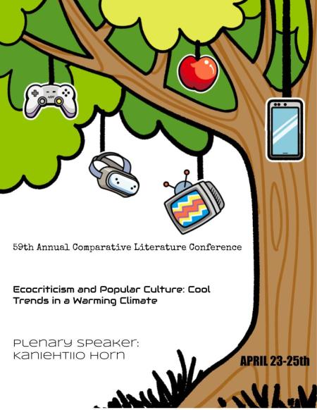 techno tree with title of conference and dates