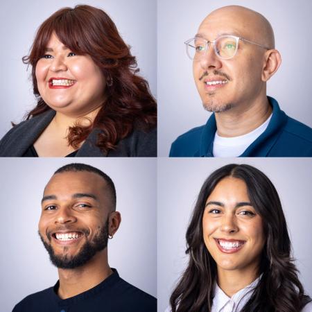Staffers Paul Carter, Caitlin Broadwell, Marjirose Ramirez and Omar Hussein Four people are shown in individual headshots with neutral backgrounds