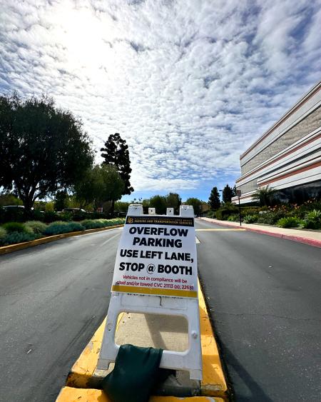 Overflow Parking Lot entrance