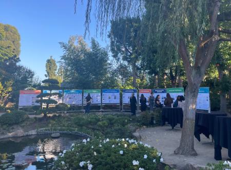 recognition boards outside with trees and nature