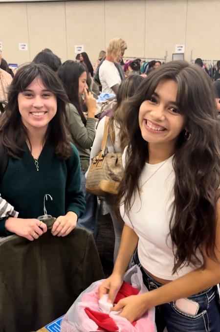 COB Closet event people trying on clothing