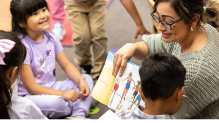 PK3 student teacher with class