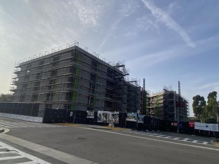 La Playa Residential Hall construction