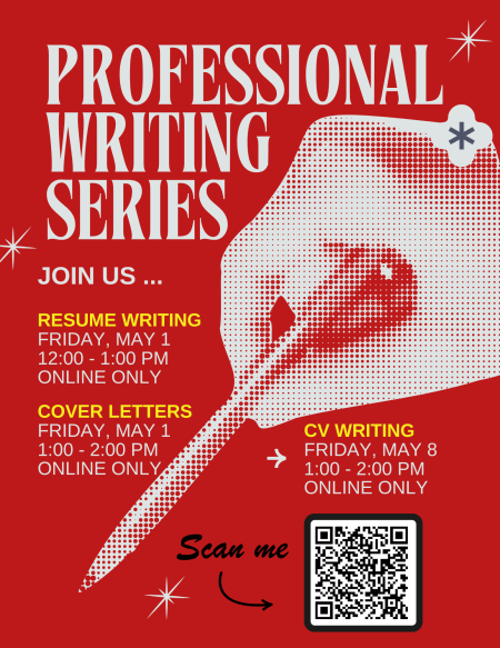 UWC Professional Writing Series - spring 2026 flyer