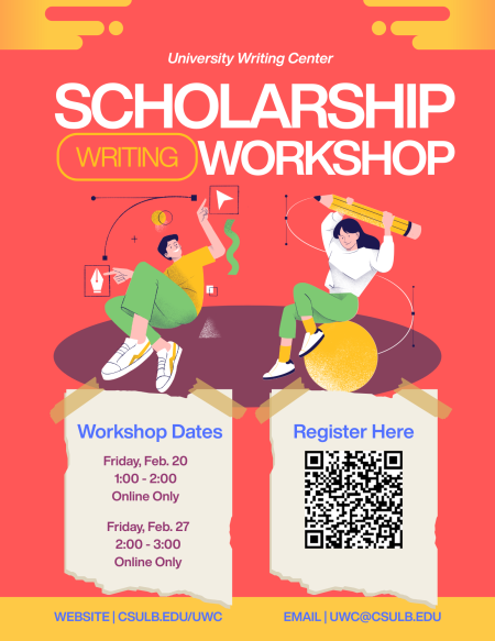 UWC Scholarship Writing Workshop Flyer - Spring 2026
