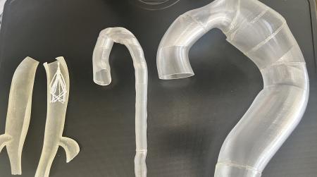 Afritifical human aorta and inferior vena cava 3D printed sim for surgery