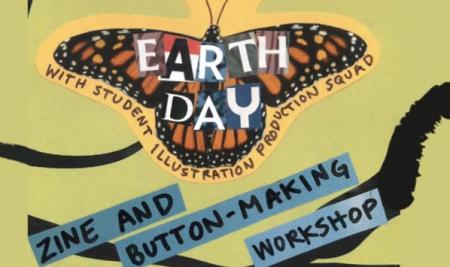 a butterfly cutout with "earth Day" written 