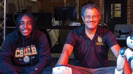 Students train autonomous robots