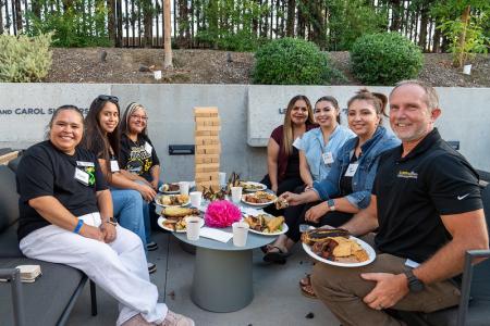 people sitting around a table 