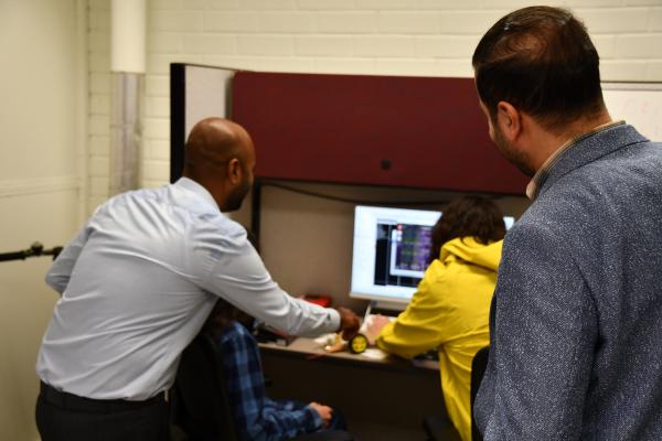 CARS Lab members working together at computer station