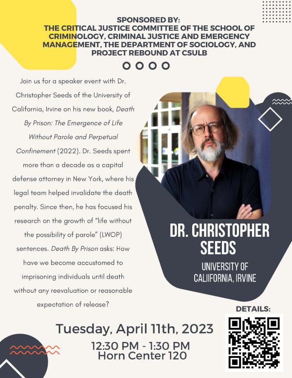 CJC Speaker series - Christopher Seeds Flyer