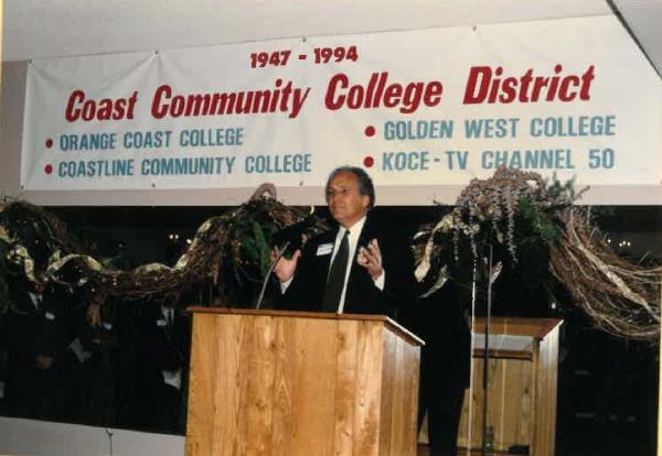 Vega went on to serve as chancellor of the Coast Community College District based in Costa Mesa from late 1993 to mid-2004.
