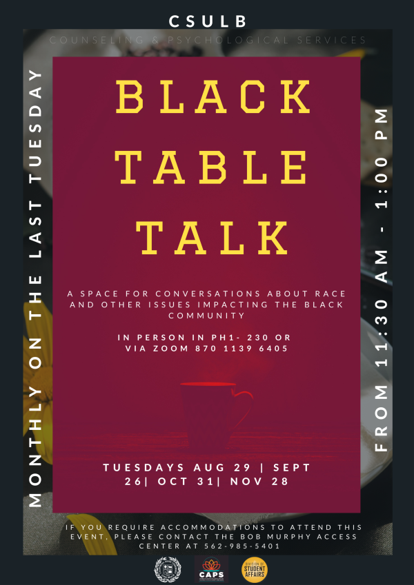 Black Table Talk Flyer 2023 Black Table Talk Flyer 2023