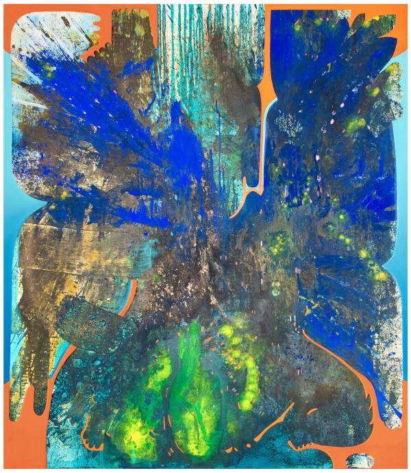 Lapped (2023) - Vian Sora, Spring 2025 Image of a colorful oil painting by artist Vian Sora.