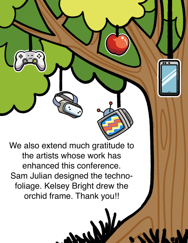 techno tree with acknowledgment of artists