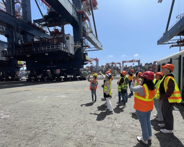 Sustainability Champions in the highline of the long beach terminal