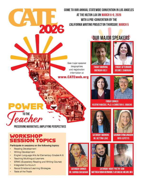 Flyer for CATE conference. For more information go to www.CATEweb.org.