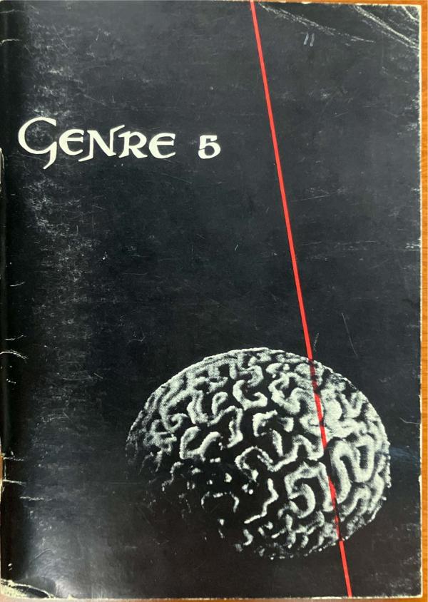 brain on dark background