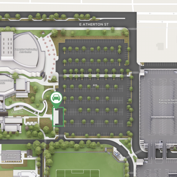 Drop off Location in G12 in near the Carpenter Performing Arts Center.